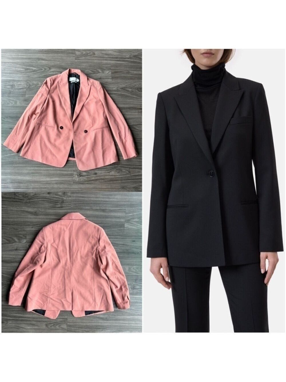 Closed Official Womens Pink One Button Fitted Blazer XS